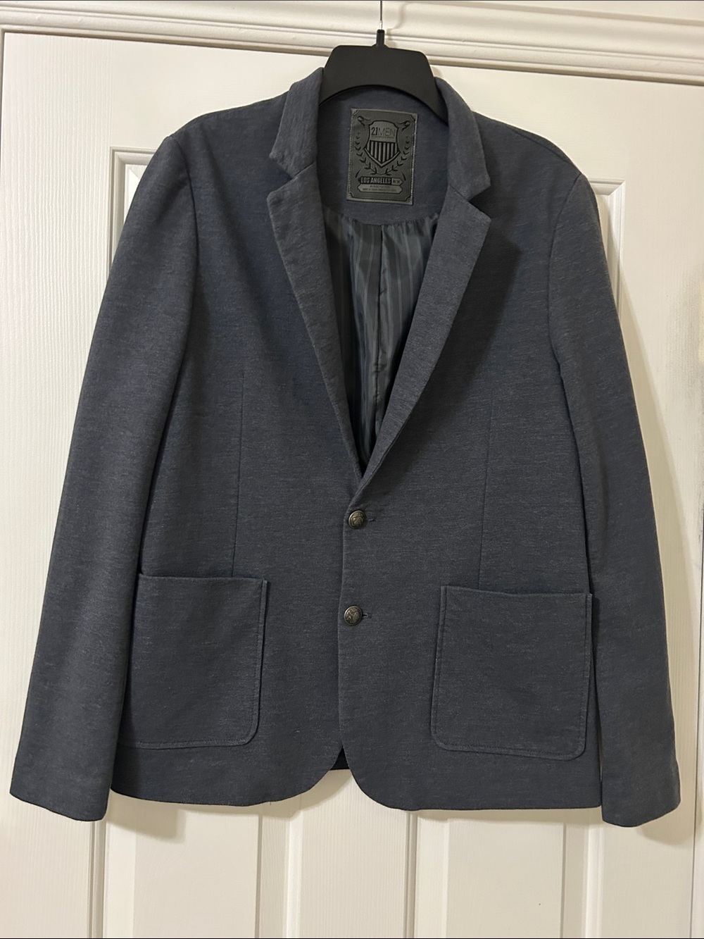 21MEN Grey Jacket with Black Striped Lining. Men’s Size M/M.